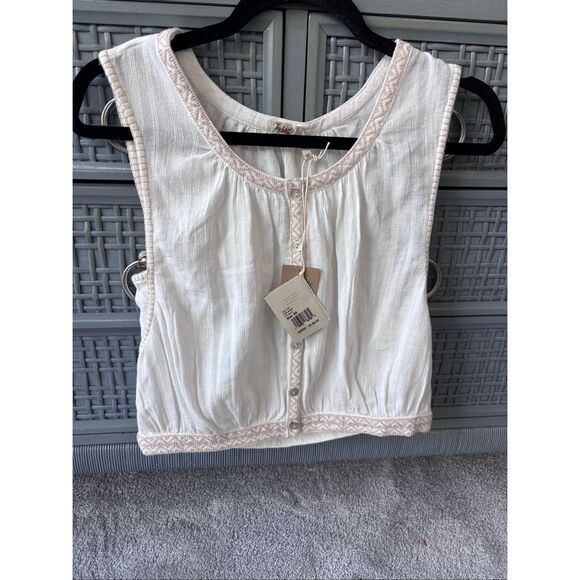 NWT Faherty Isla Egret top XS, $178 A20 - Picture 3 of 10